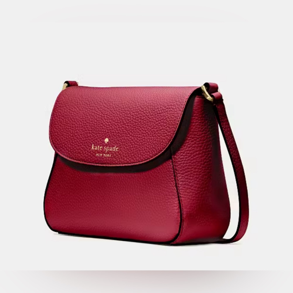 NWT Kate Spade Monica Small Flap Crossbody - Red Jam - Picture 2 of 5